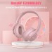 Bluetooth Headphones Over Ear,KVIDIO 55 Hours Playtime Wireless Headphones with Microphone,Foldable Lightweight Headset with Deep Bass,HiFi Stereo Sound for Travel Work Laptop PC Cellphone (Blue)
