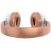 Delton Chroma Wired Headphones with Microphone, Wired On-Ear Headphones with in-Line Mic - 3.5MM Jack, Foldable, Lightweight for iOS and Android Smartphones, Laptops, PC, MP3 (Chroma Rose Gold)