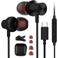 USB C Headphones, ACAGET Wired Magnetic Earbuds for Samsung S21 Type C Noise Cancelling Earphone HiFi Stereo USB C Headset for Samsung Galaxy S21 Ultra Z Flip3 Fold3 S20 FE Note 20 Oneplus 9 8 Pixel 5 